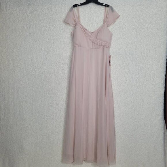 Birdy Grey Pale Blush Spence V-Neck Convertible Dress Large - Picture 1 of 10